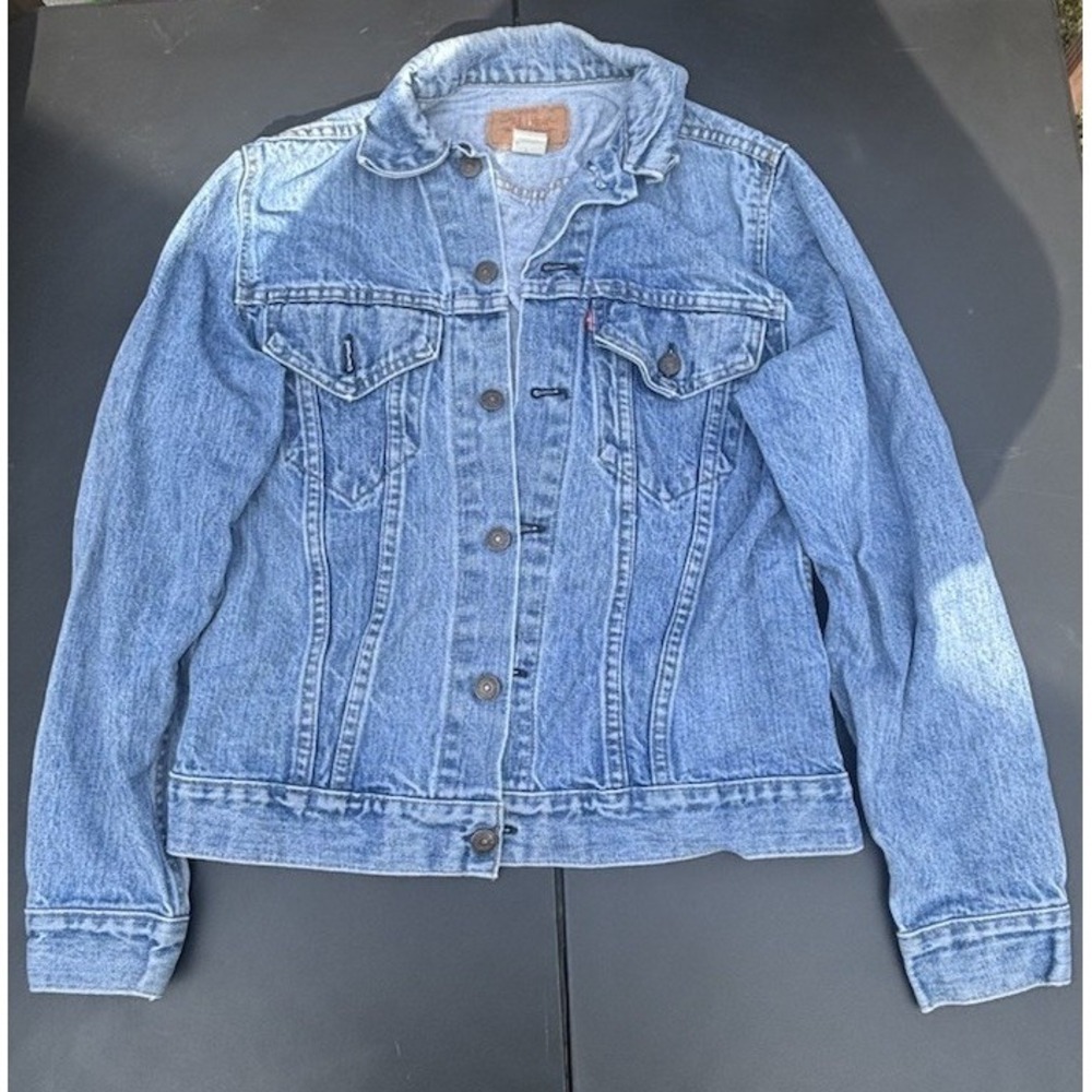 Levis Jacket Womens Small Light Wash Denim Trucker Jean Vintage 1980s USA 70505